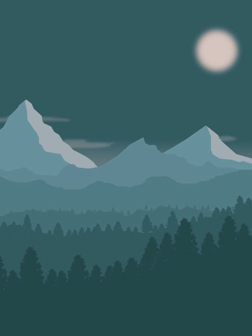 Illustration einer Landschaft für das Referenzprojekt 'Depression Ende' - Beispiel für die künstlerische Bildwelt des Webdesigns
