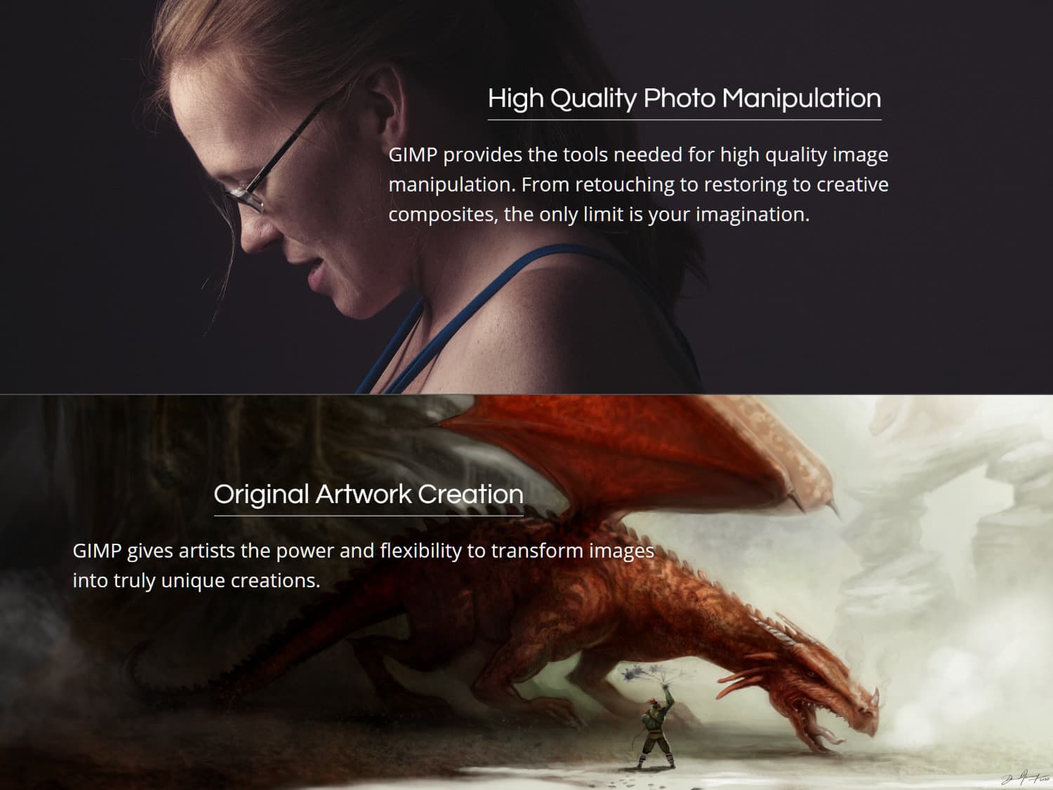 Screenshot von Gimp um zu zeigen, für welche Qualität Gimp als Bildbearbeitungs-Tool steht