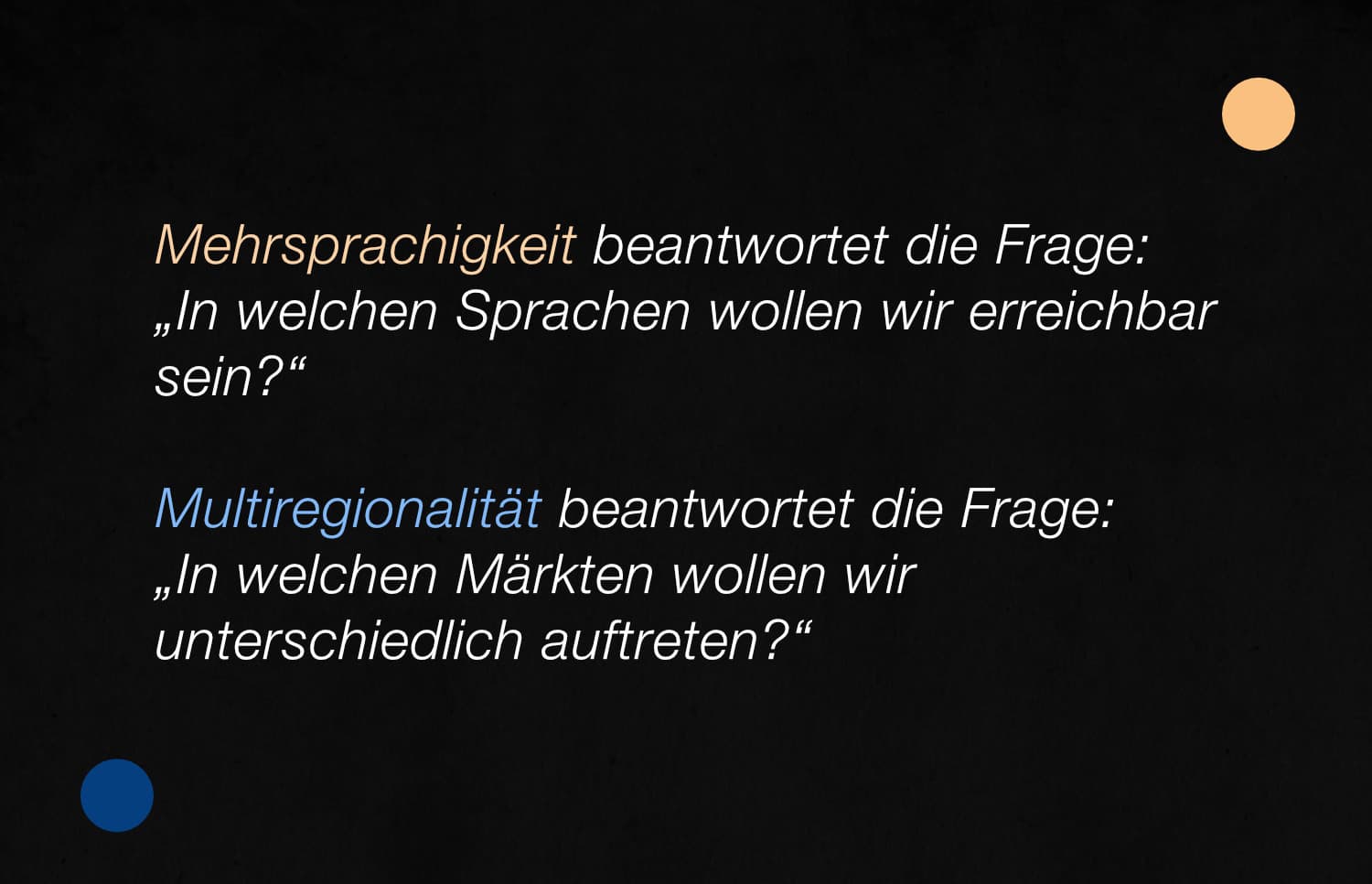 Mehrsprachige Website - Mehrsprachigkeit vs Multiretionalität