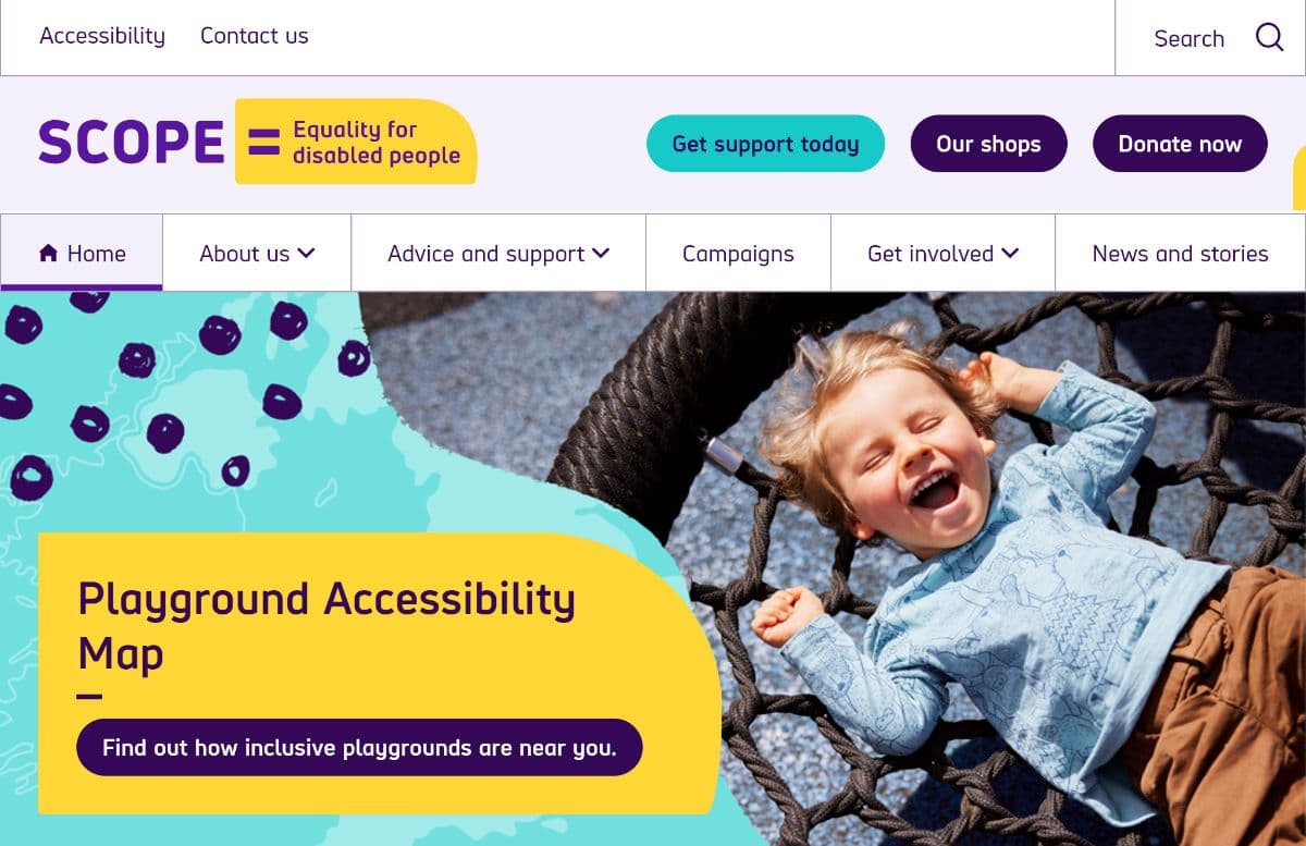 Scope Accessibilty - Website Screenshot
