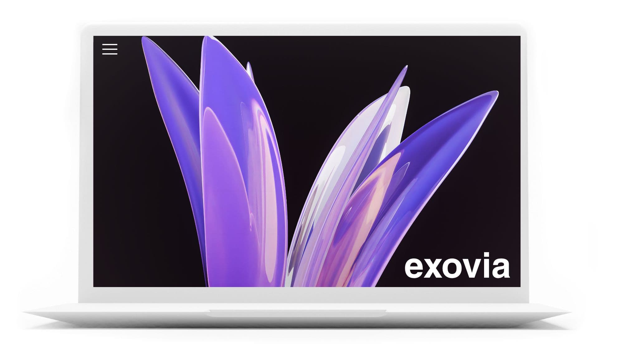 Website mit Trend-Design Glassmorphismus