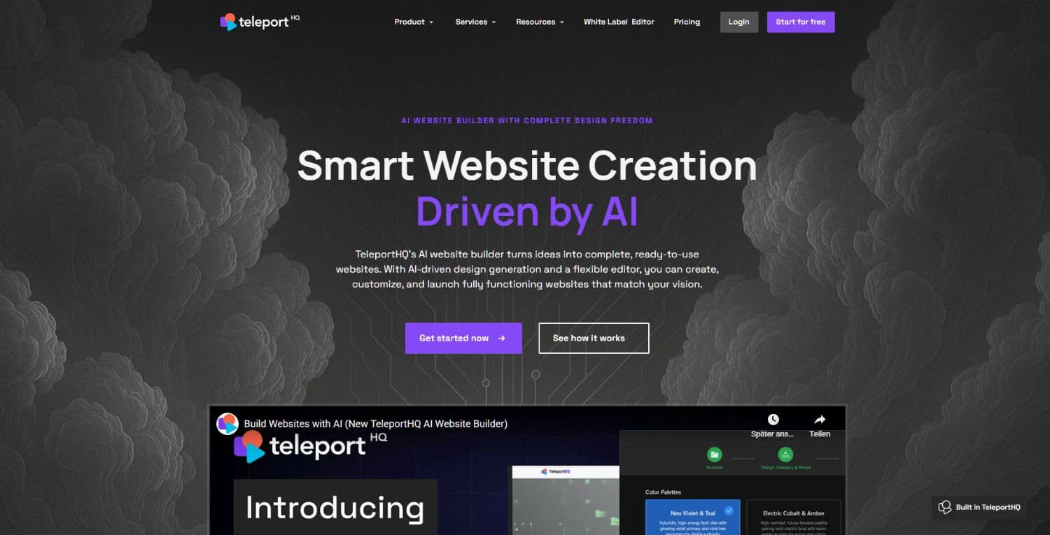 KI Website Builder TeleportHQ