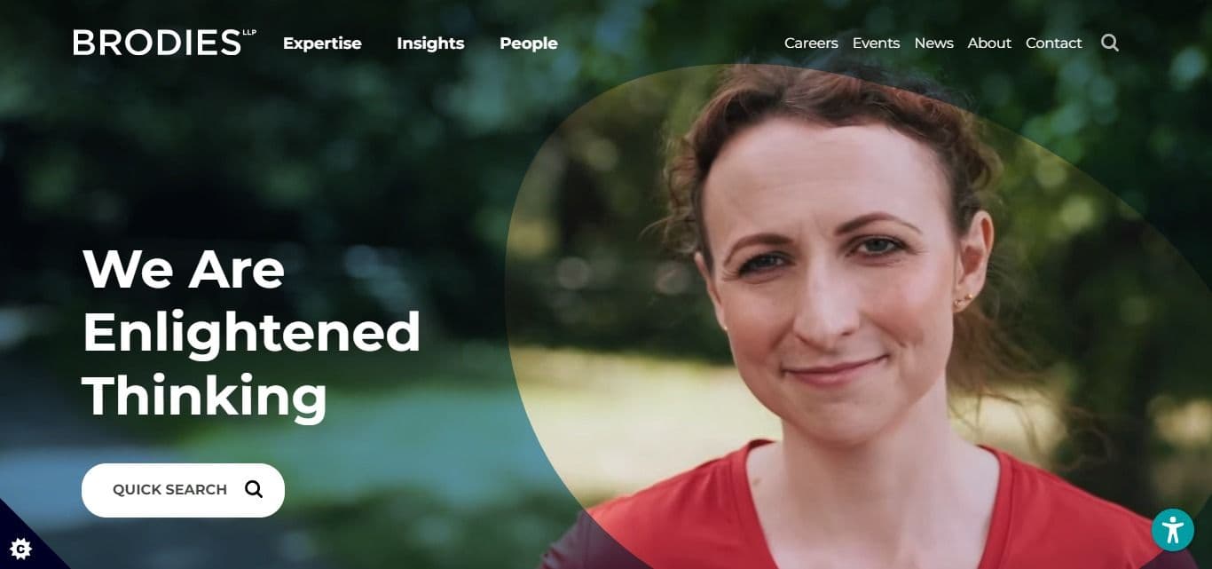 Brodies LLP - Webdesign Screenshot