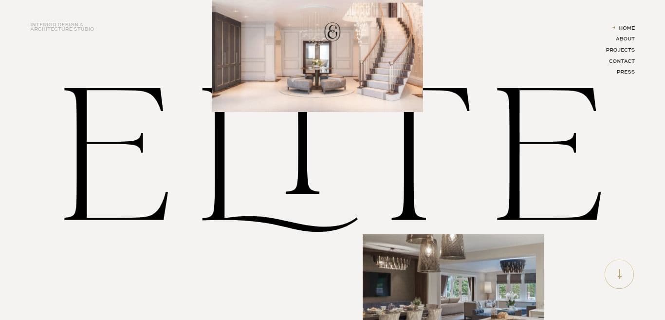 ELITE Design Studio Innenarchitektur Website Inspiration