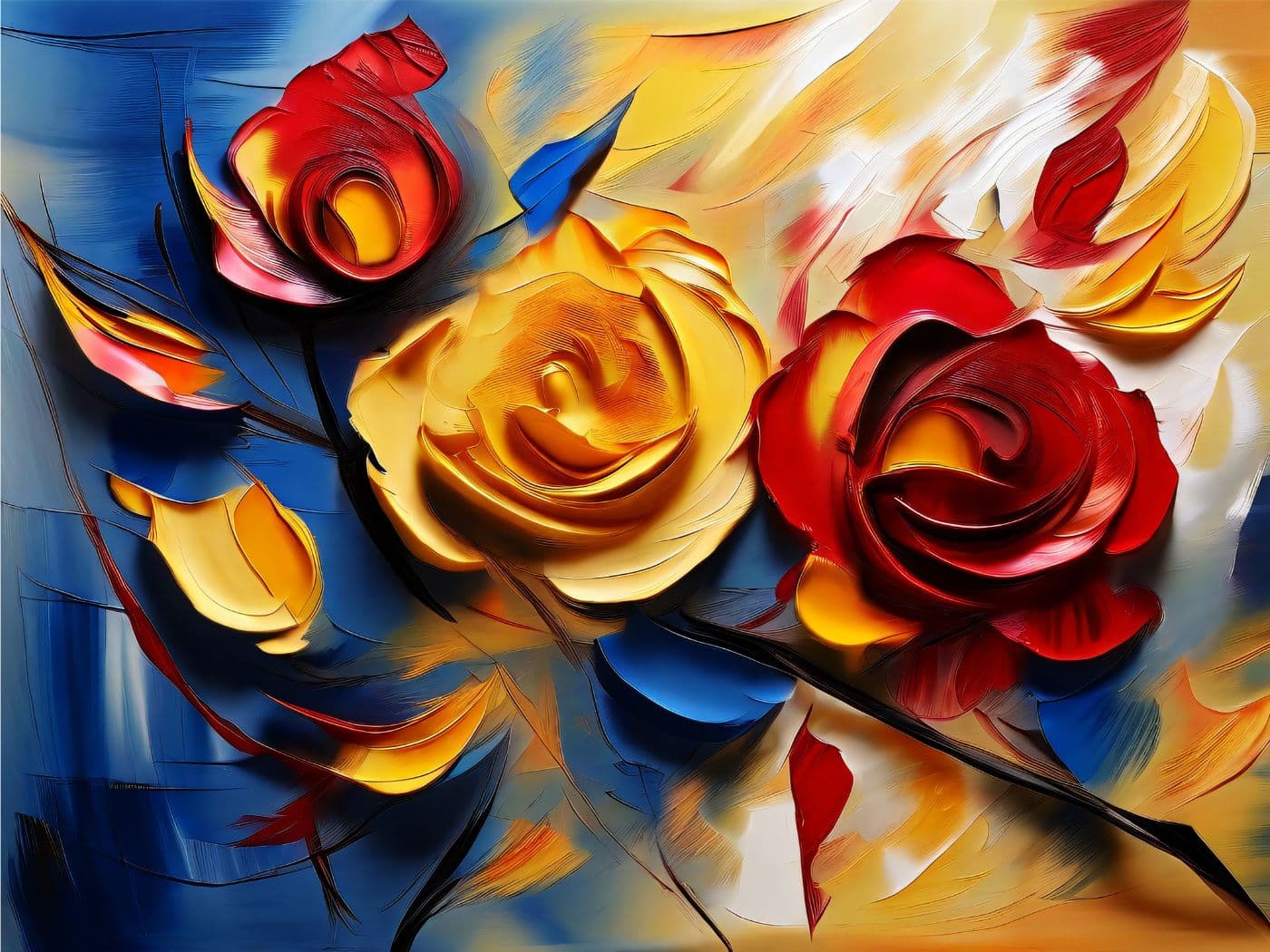 Unsere Wahl für das beste kostenlose KI.Bild-Tool. Blumen ertsellt mit Playground AI - Prompt;: Silhouette Art, breathtaking detailed face, masterpiece, lovely, charming, awe-inspiring, radiant, magnificent. (all dark hues and fine vibrant orange glowing smoldering accent and shiny gold color scheme:1.02). glossy.