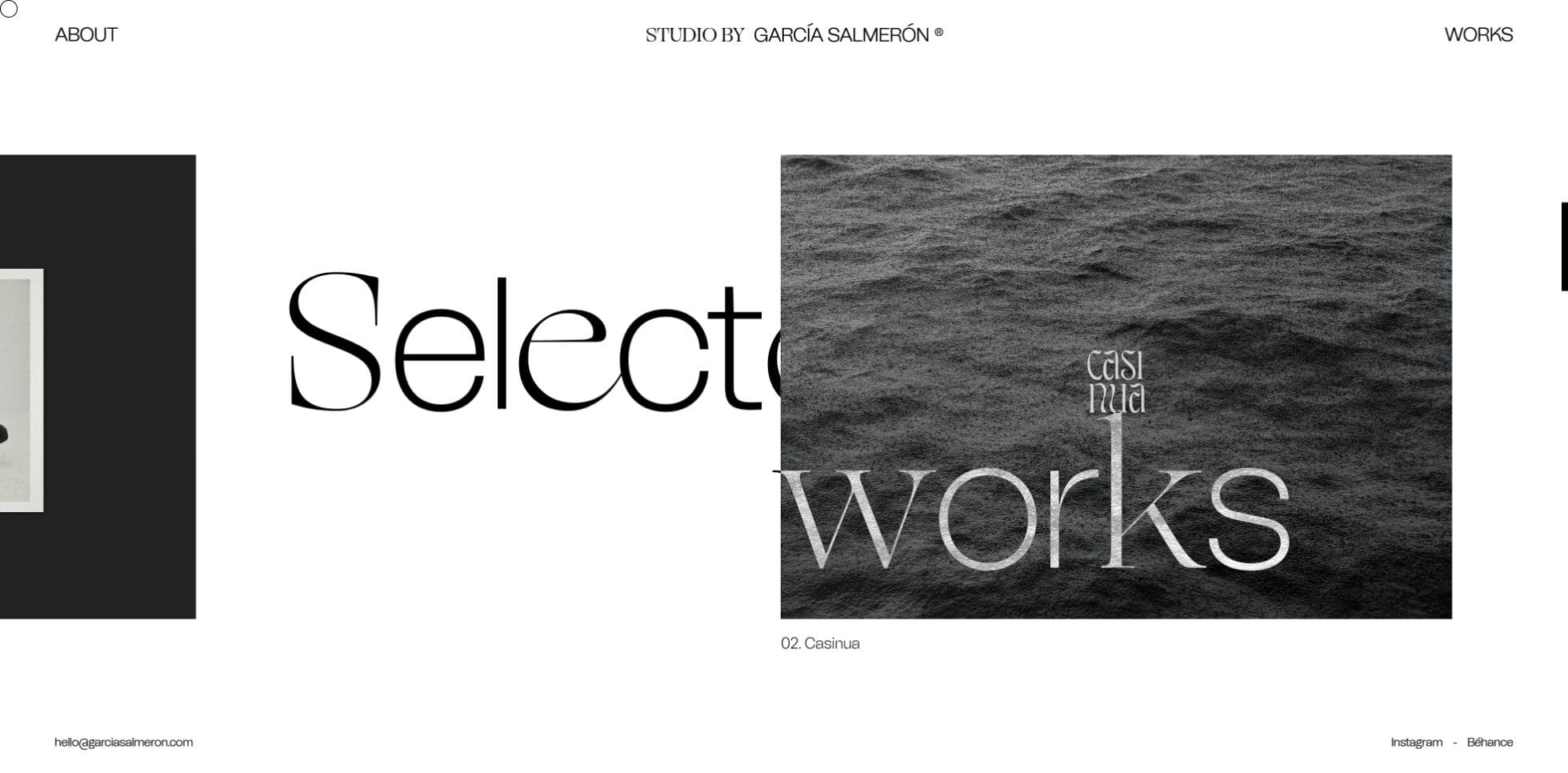 Screenshot der Website von María García Salmerón