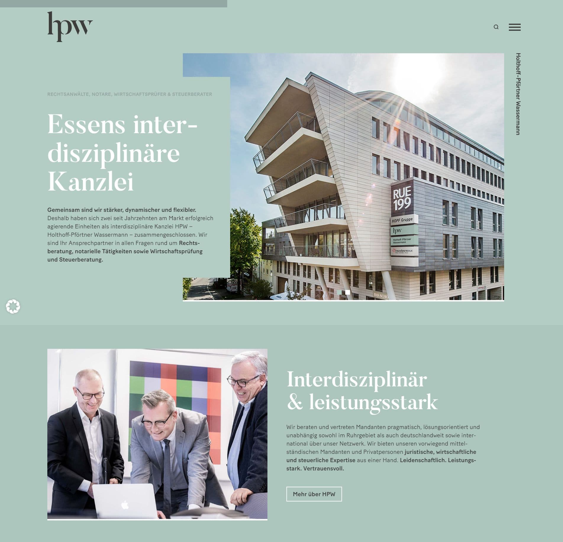 hpw - Website Inspiration für Anwälte