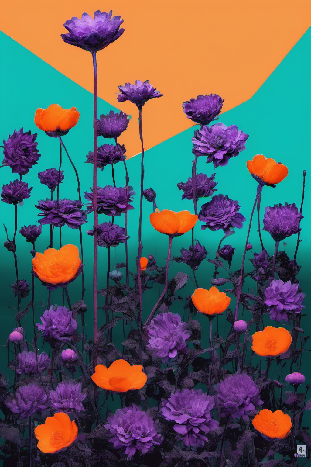Illustration mit Blumen