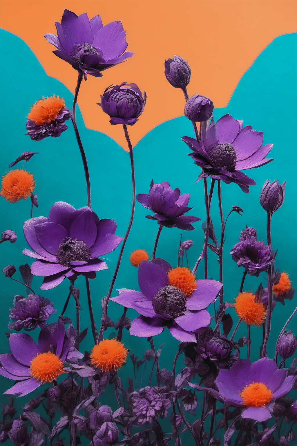 Illustration mit Blumen